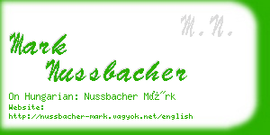 mark nussbacher business card